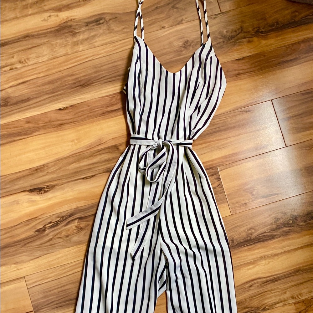 NWT striped jumpsuit size S